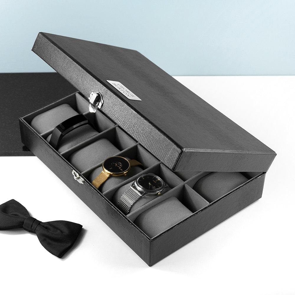 Personalised Luxury 12 Piece Watch Box - treat-republic