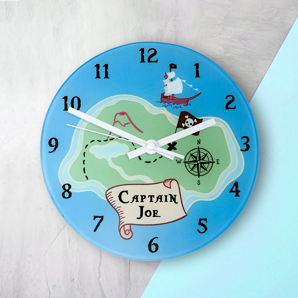 Arrrr! Personalised Pirate Wall Clock - treat-republic