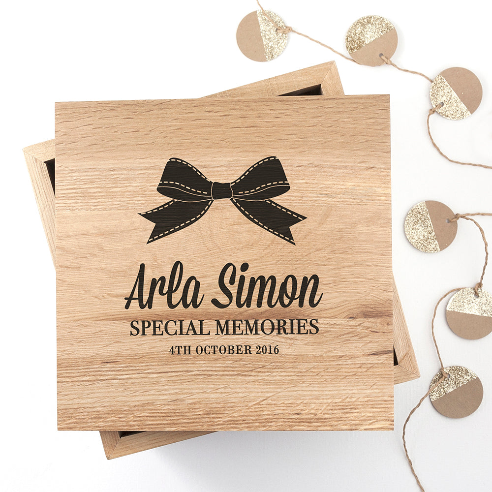 Baby's Special Memories Oak Photo Keepsake Box - treat-republic