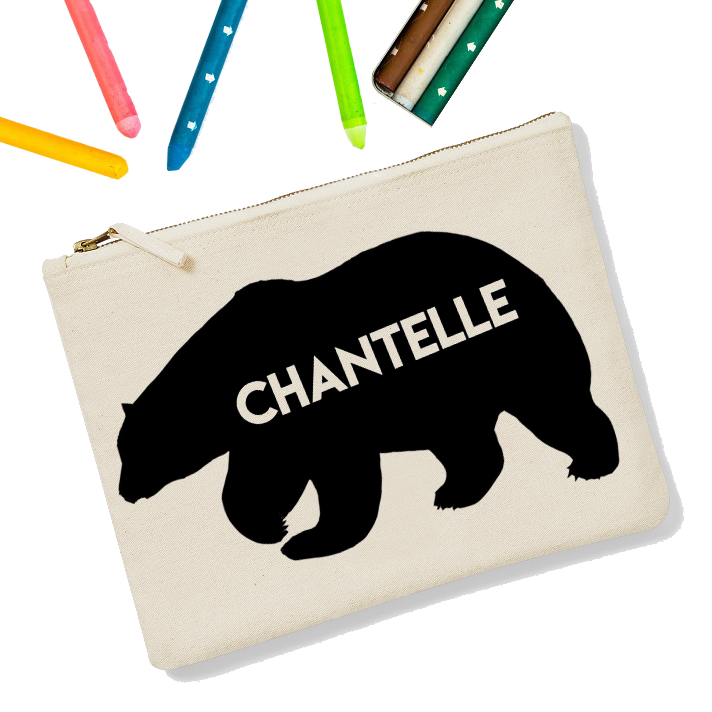 Bear Personalised Zipup Pencil Case - treat-republic