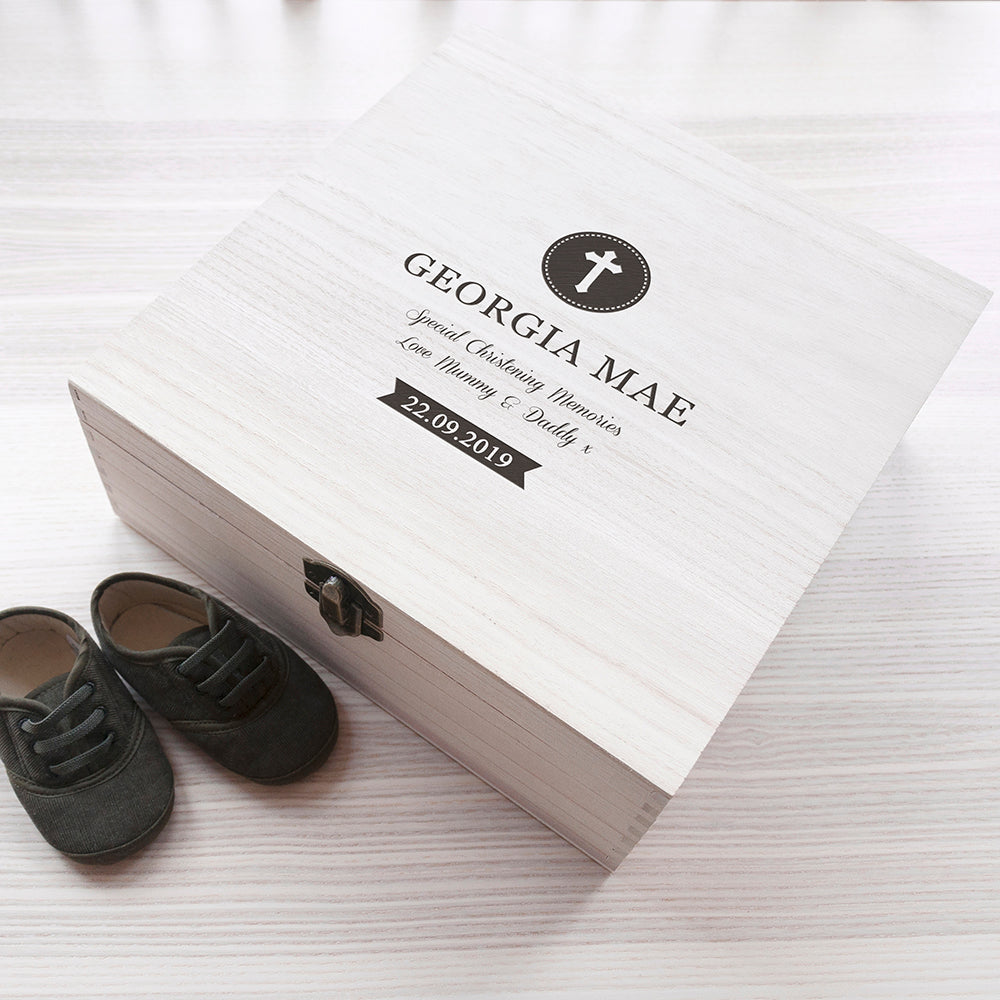 Christening Memory Box With Special Message - treat-republic