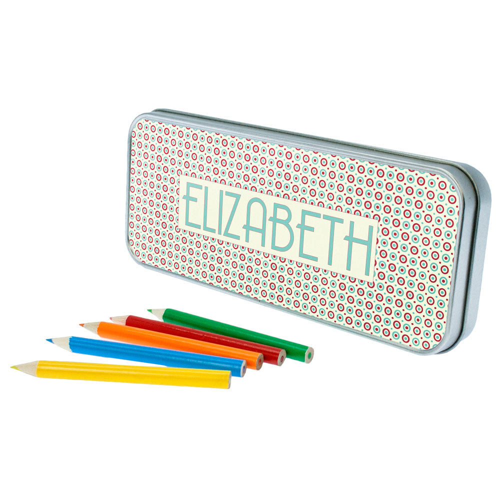 Circle Pattern Vintage Style Pencil Case - treat-republic