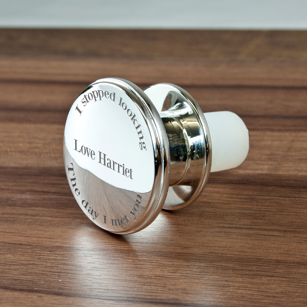 Engraved 'You're the One' Wine Bottle Stopper - treat-republic
