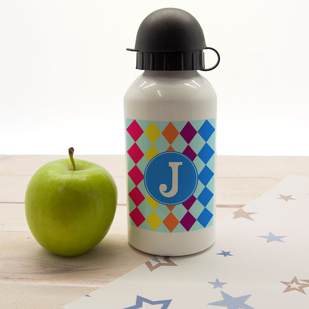 Girls Mosaic Tiled Personalised Water Bottle - treat-republic