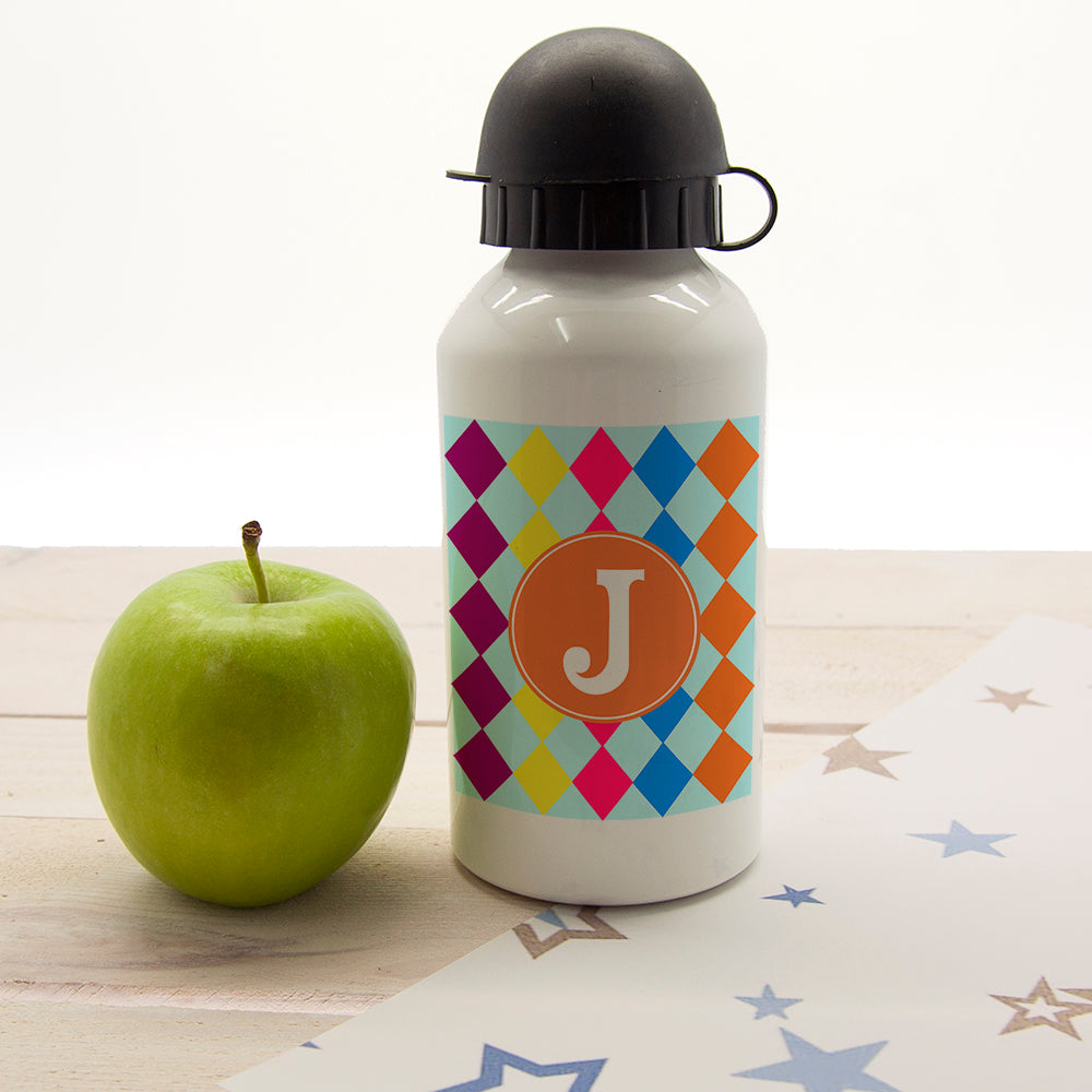 Girls Mosaic Tiled Personalised Water Bottle - treat-republic