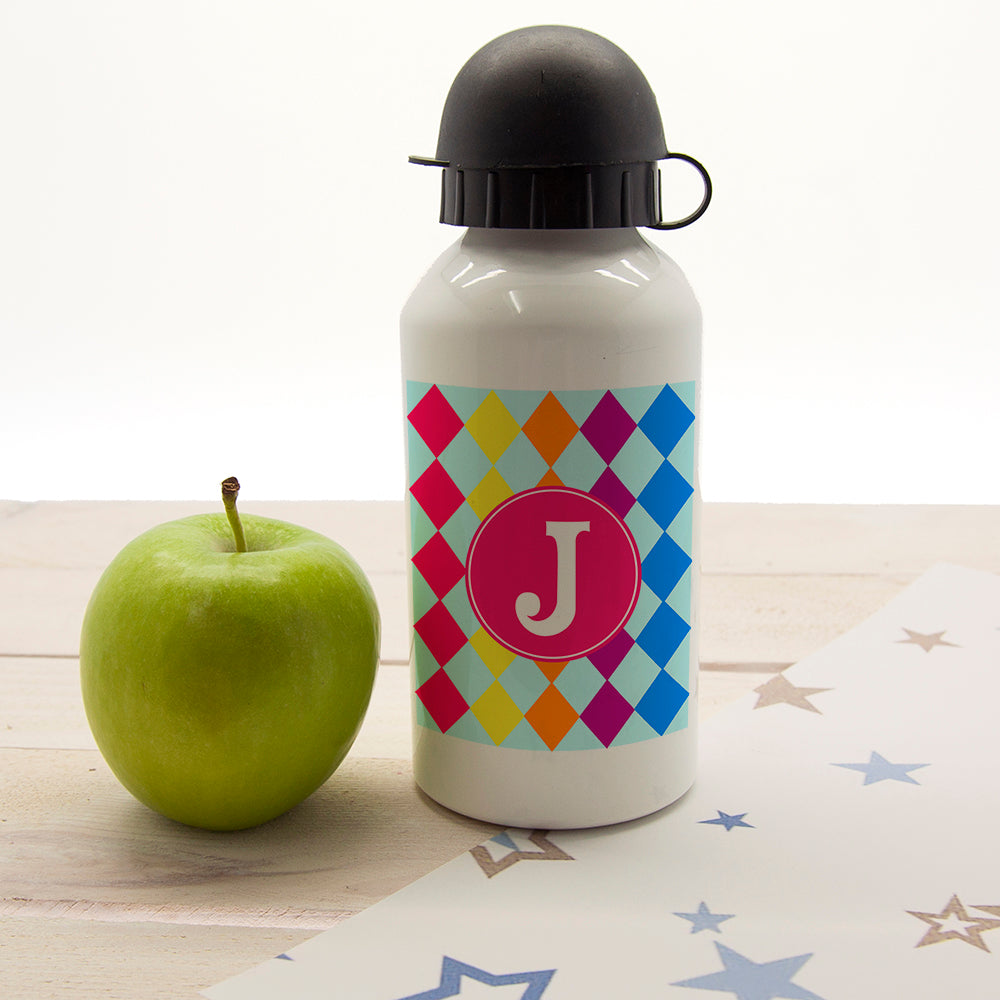 Girls Mosaic Tiled Personalised Water Bottle - treat-republic