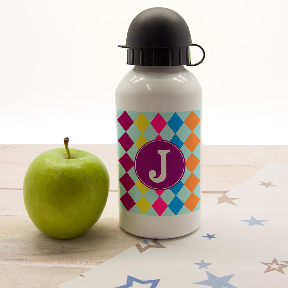 Girls Mosaic Tiled Personalised Water Bottle - treat-republic