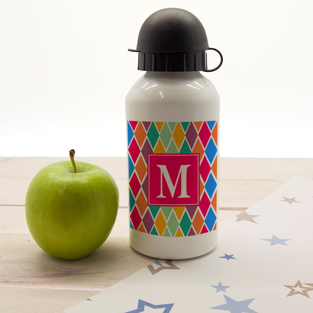 Girls Stain Glass Window Personalised Water Bottle - treat-republic