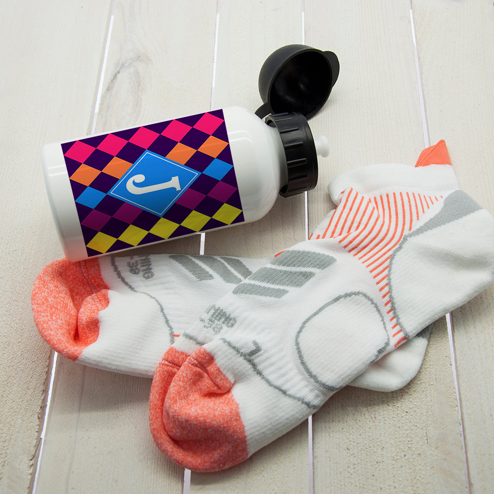 Girls Vibrant Mosaic Tiled Personalised Water Bottle - treat-republic