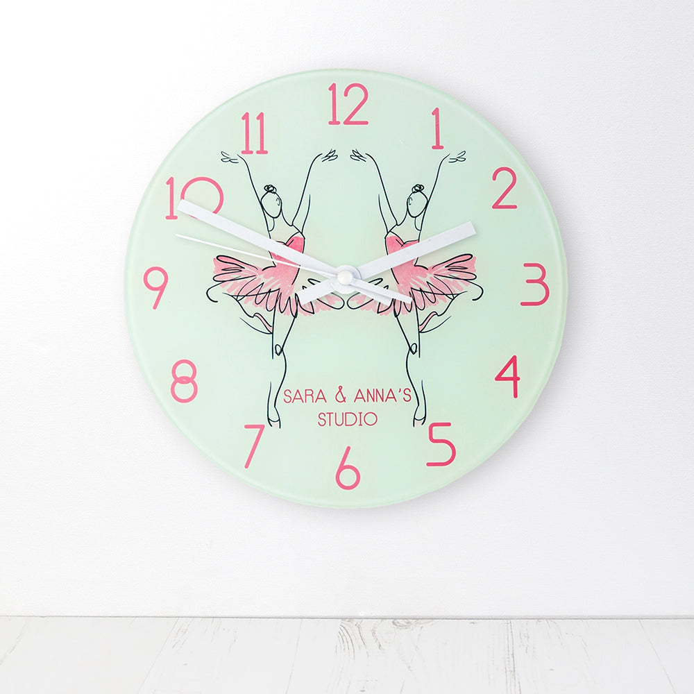 Graceful Ballet Dancer Personalised Wall Clock - treat-republic