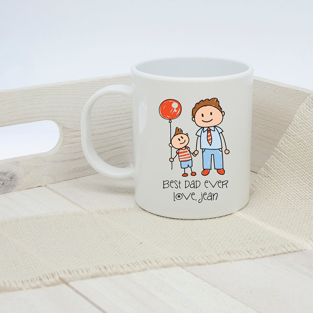 I Love My Dad Personalised Kid's Artwork Unbreakable Mug - treat-republic