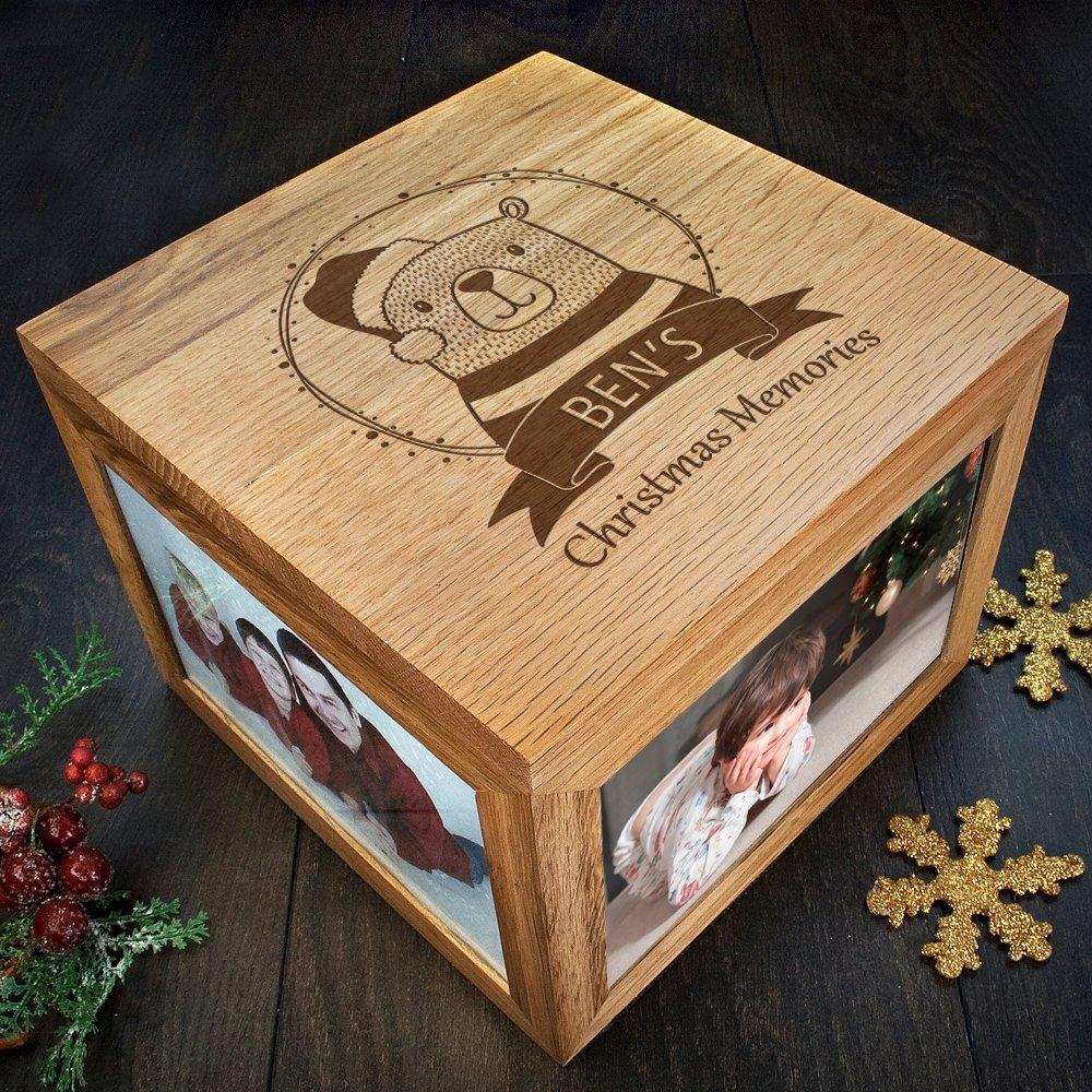 Personalised Woodland Bear Christmas Memory Box - treat-republic
