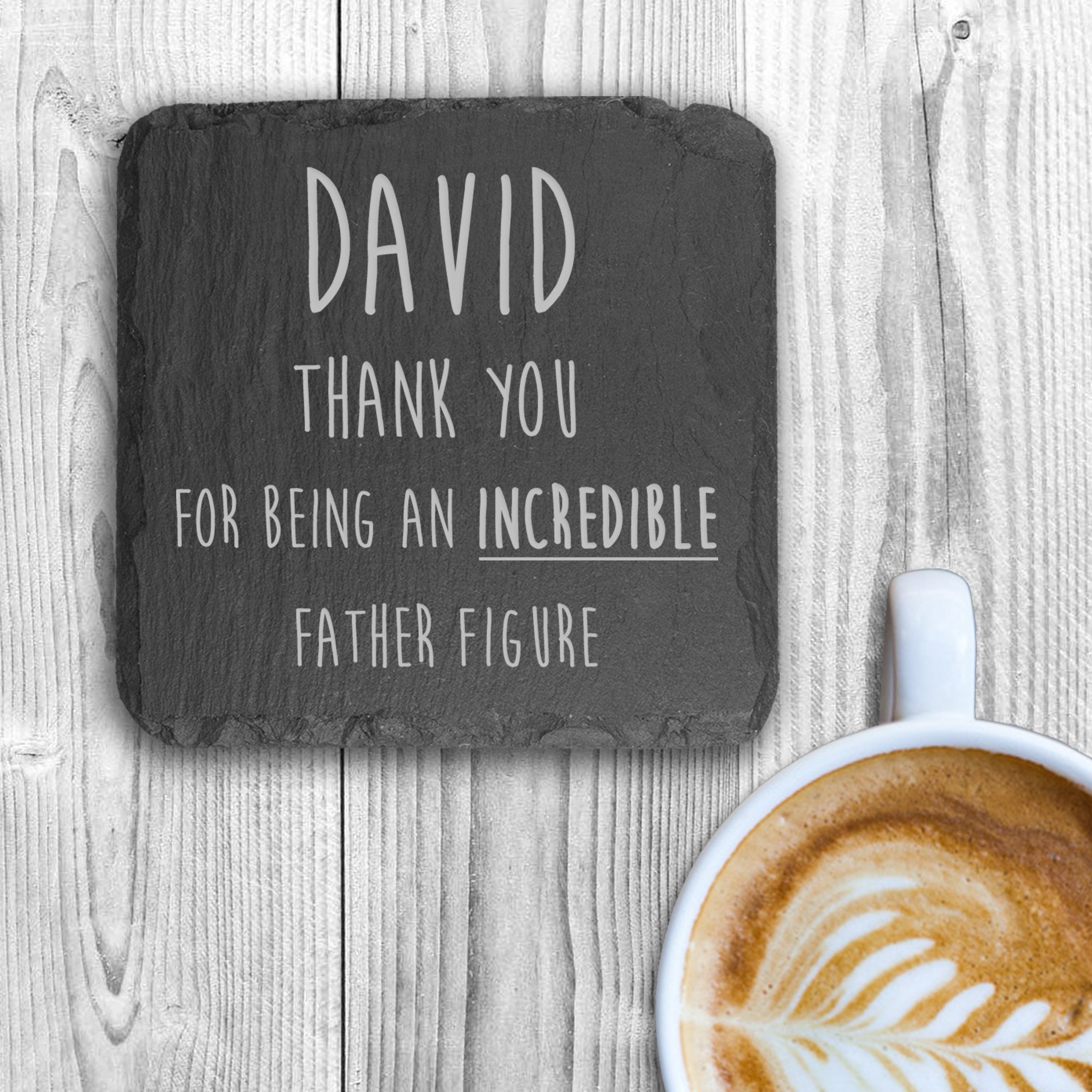 Incredible Father Figure Square Slate Keepsake - treat-republic