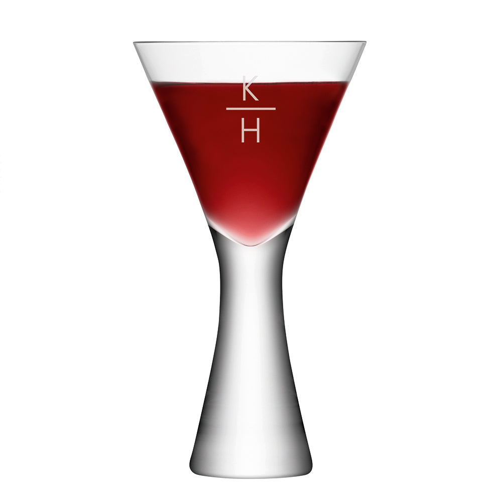 Monogrammed LSA Wine Glasses Set of 2 - treat-republic