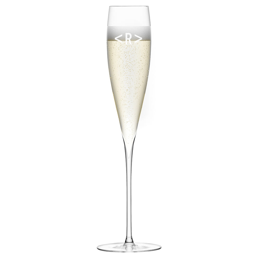 LSA Monogrammed Savoy Champagne Flutes - treat-republic