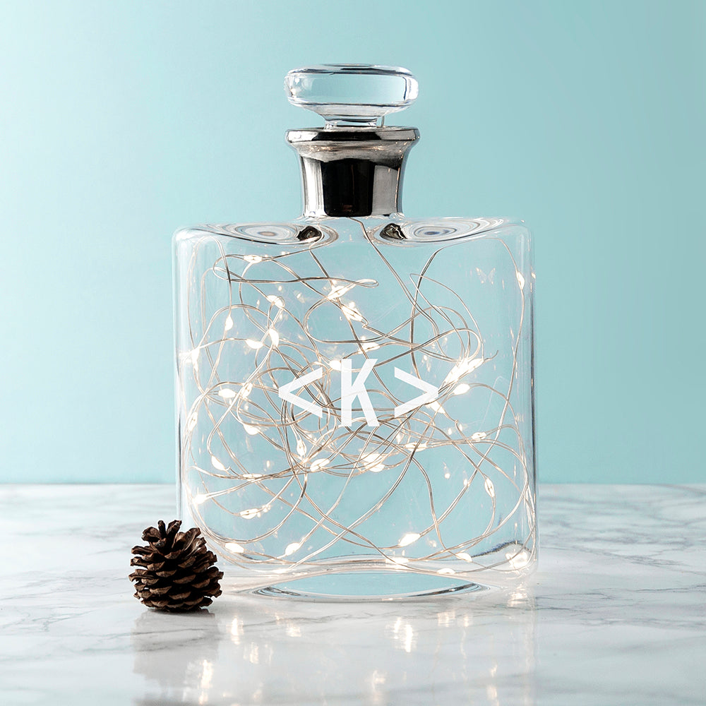 LSA Monogrammed Platinum Necked Decanter - treat-republic