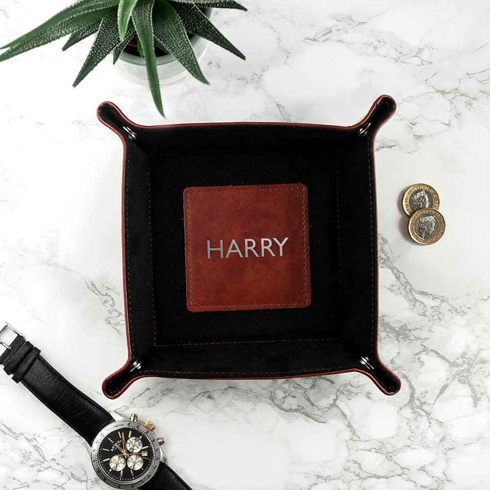 Luxury Brown Personalised Valet Tray - treat-republic
