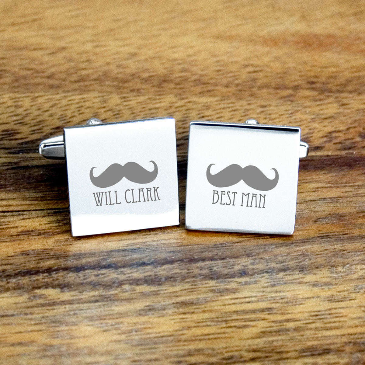 Moustache Best Man Cufflinks - treat-republic