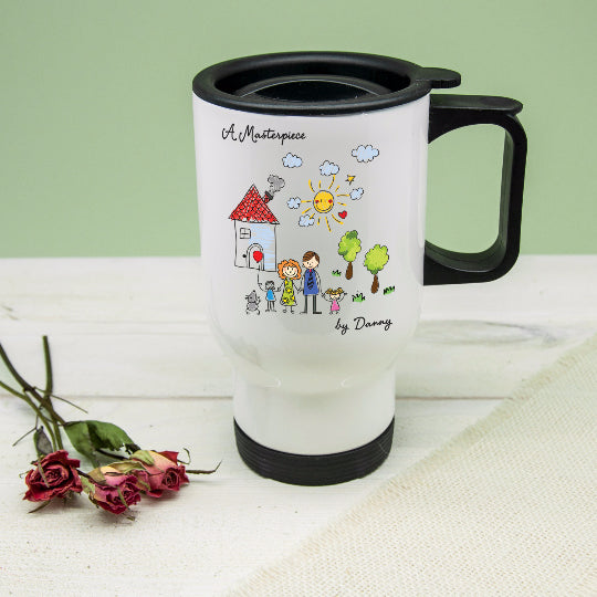 My Mini Masterpiece Personalised Artwork Travel Mug - treat-republic