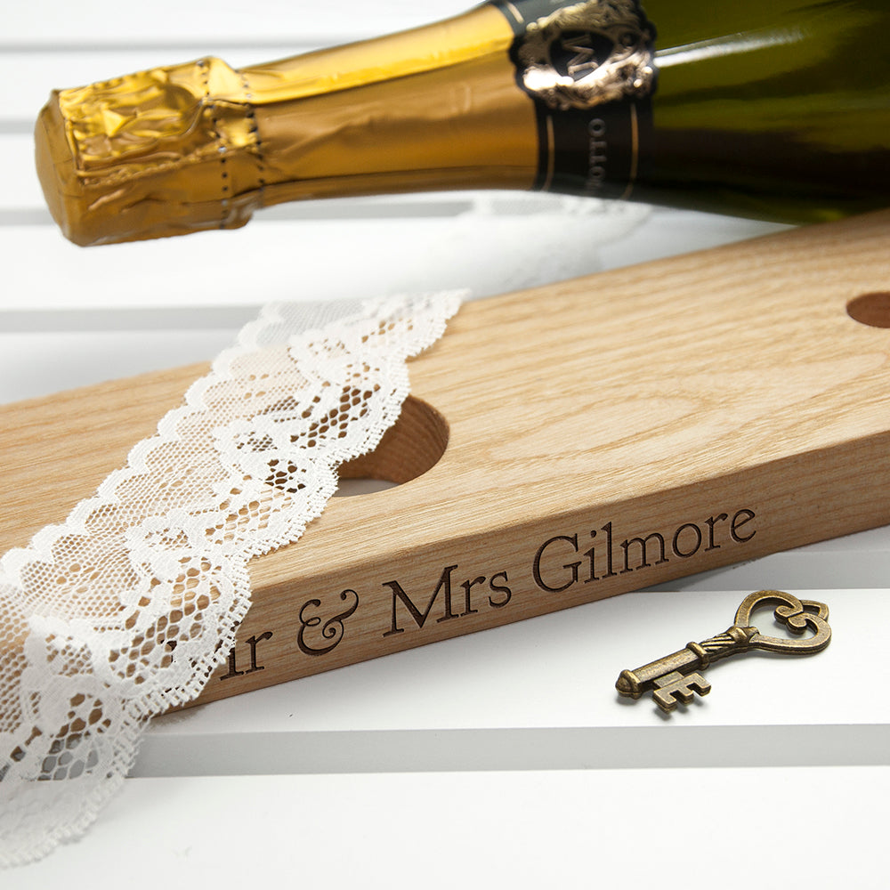 Personalised Welsh Ash Wooden Champagne Holder - treat-republic