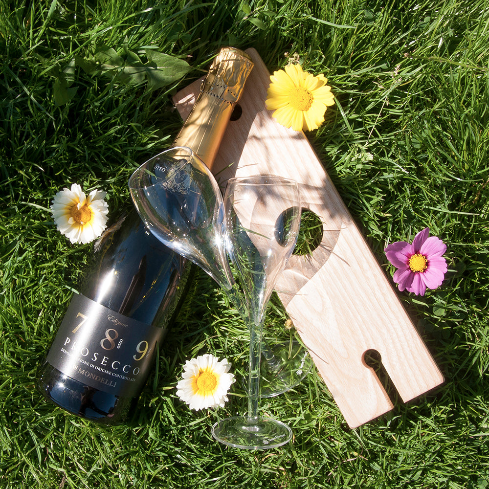Personalised Welsh Ash Wooden Champagne Holder - treat-republic