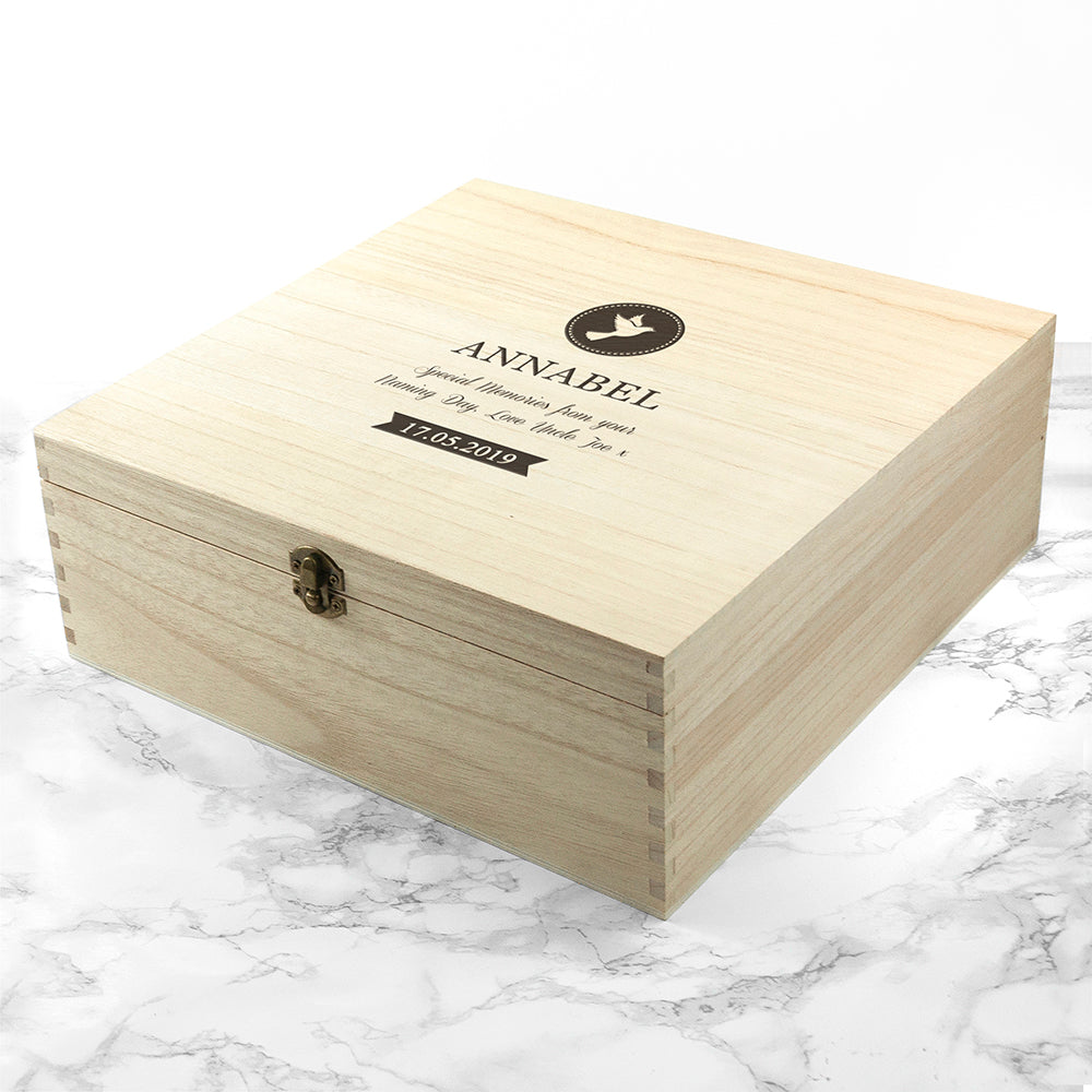 Christening Memory Box With Special Message - treat-republic