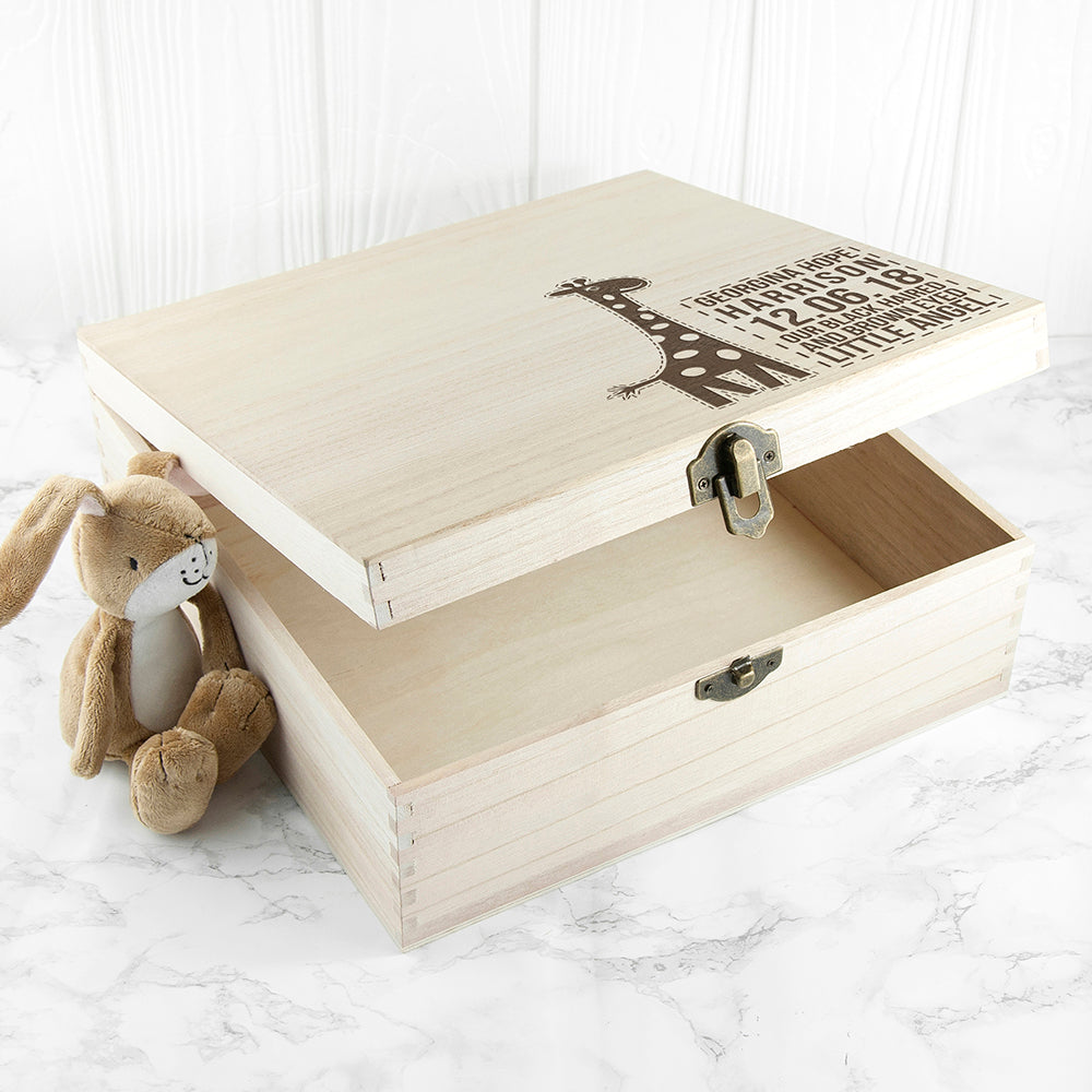 Personalised Baby Giraffe Keepsake Box - treat-republic