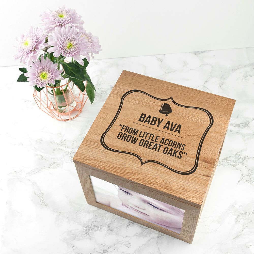 Personalised Little Acorns Large Keepsake Box - treat-republic