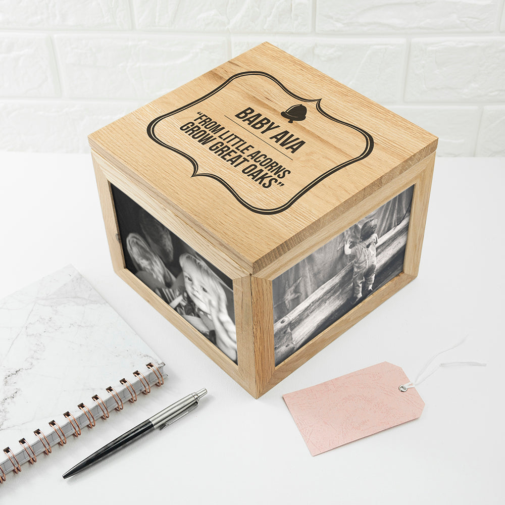Personalised Little Acorns Large Keepsake Box - treat-republic