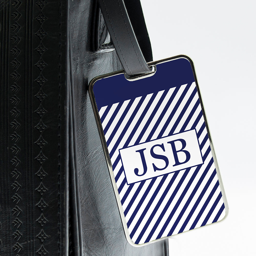 Gentlemen's Nautical Monogrammed Luggage Tag - treat-republic