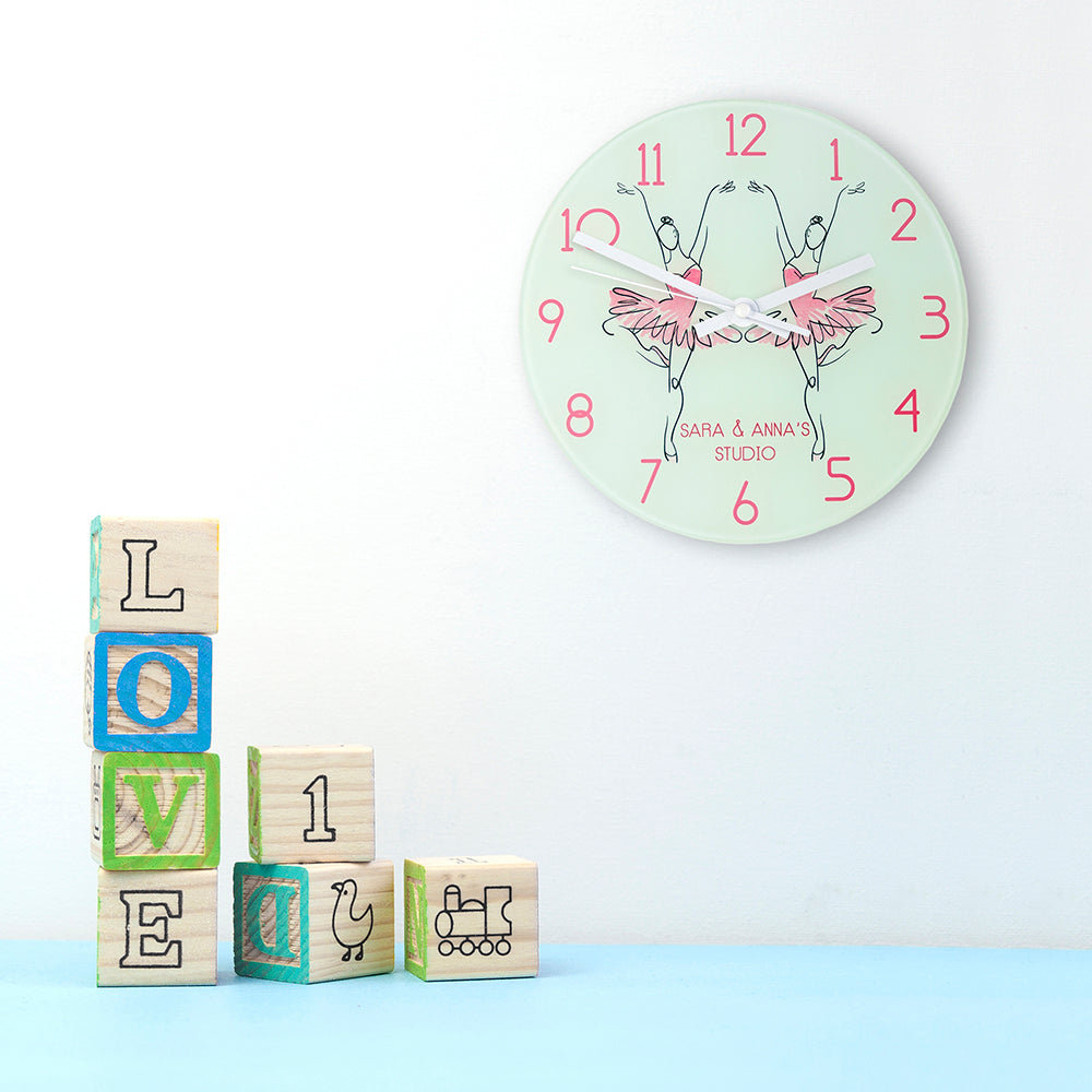 Graceful Ballet Dancer Personalised Wall Clock - treat-republic