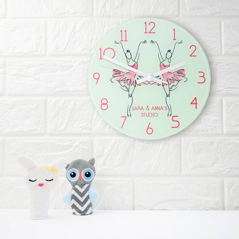 Graceful Ballet Dancer Personalised Wall Clock - treat-republic