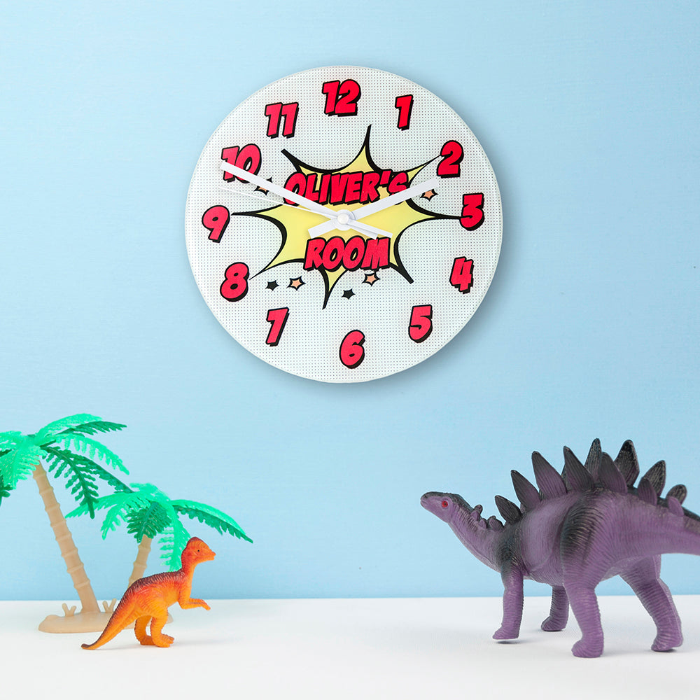 Pow! Personalised Comic Wall Clock - treat-republic