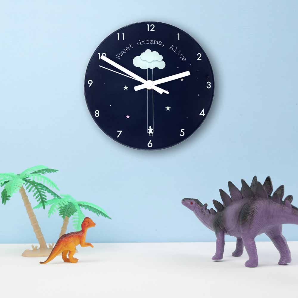 Sweet Dreams Little One Personalised Wall Clock - treat-republic