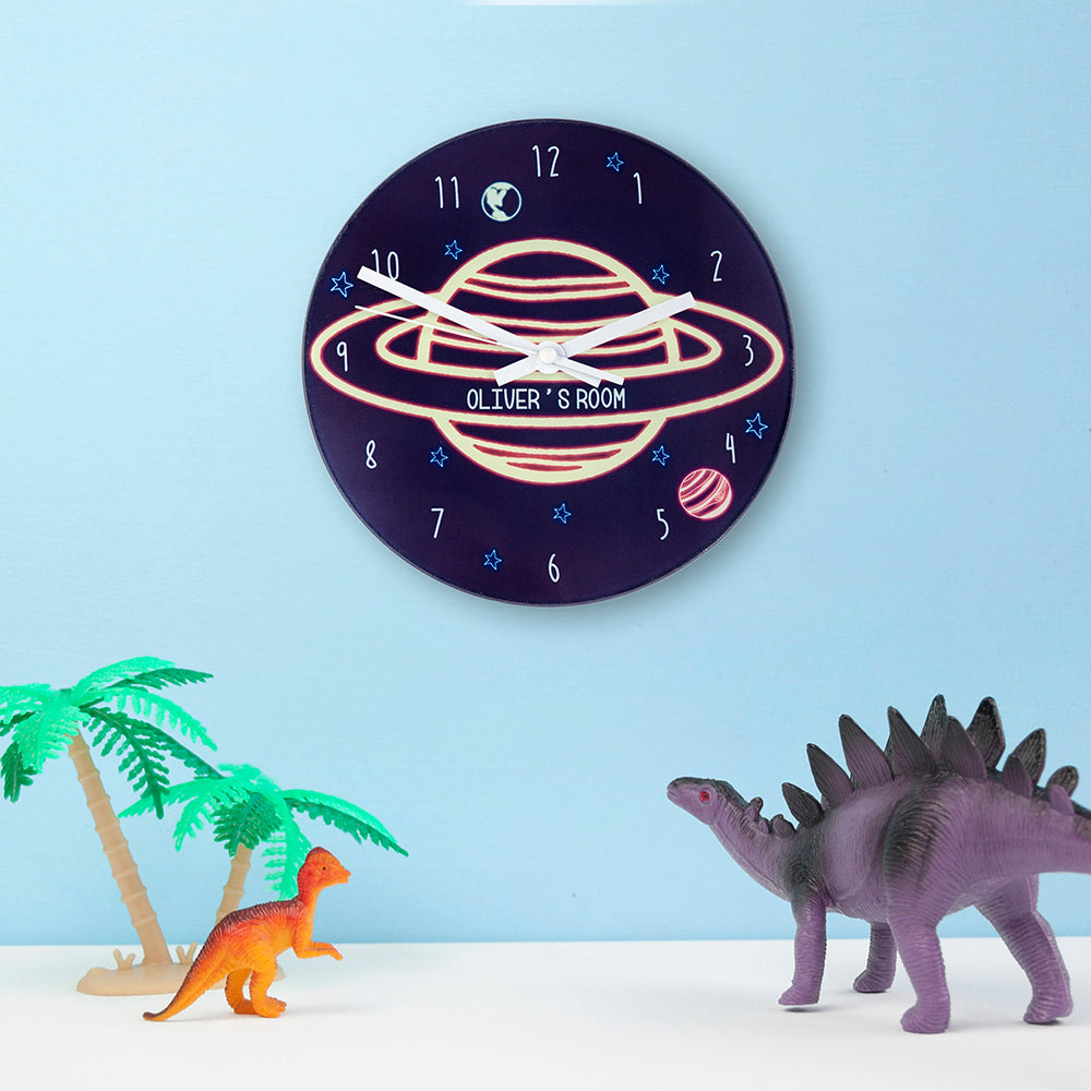 Out Of This World Personalised Space Wall Clock - treat-republic