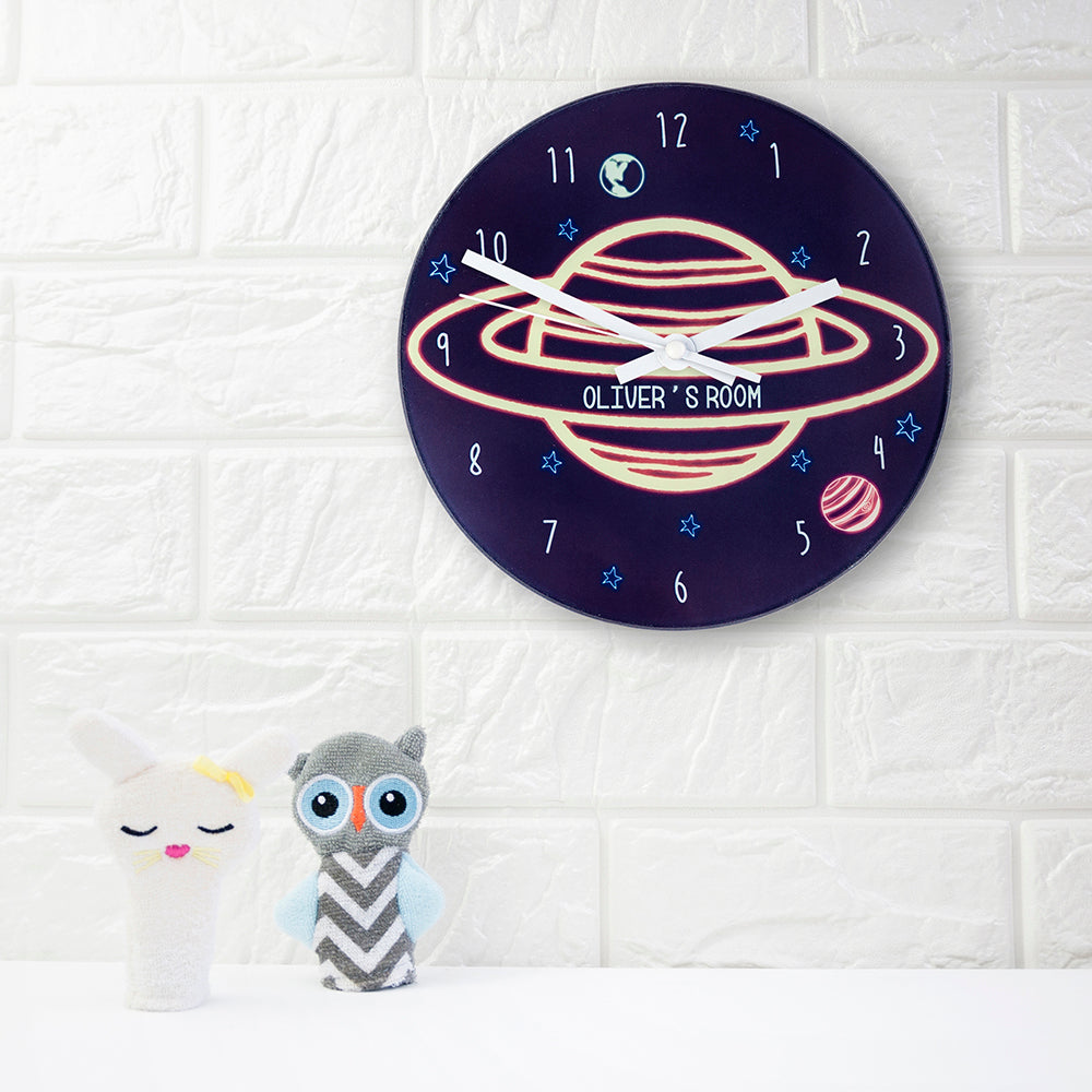 Out Of This World Personalised Space Wall Clock - treat-republic