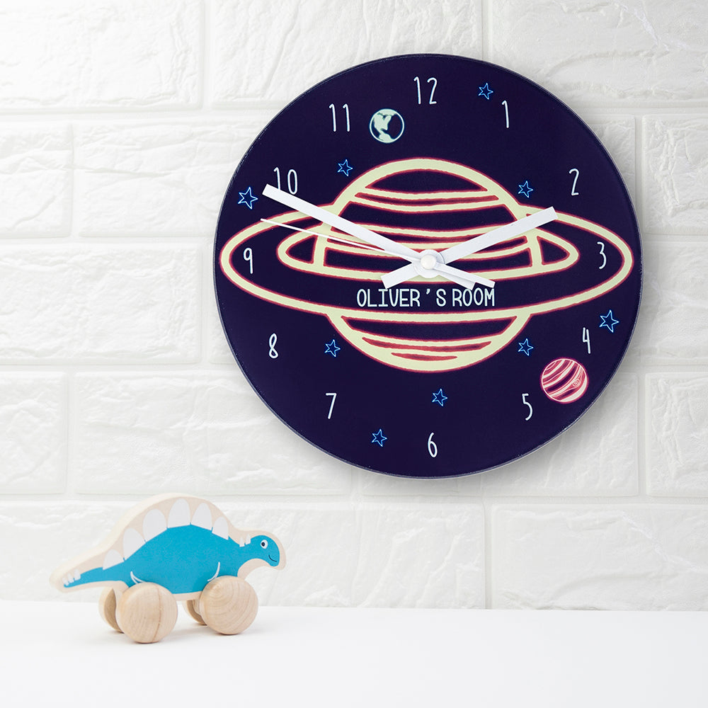 Out Of This World Personalised Space Wall Clock - treat-republic