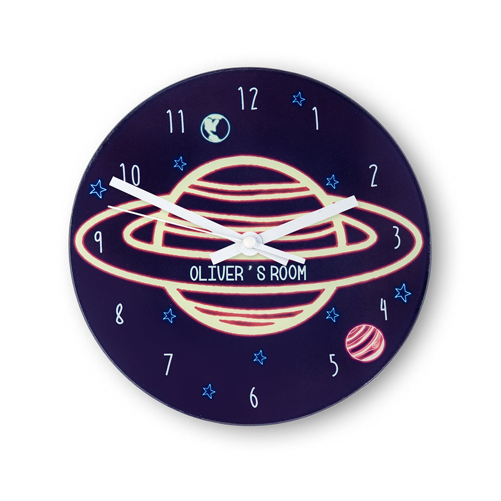 Out Of This World Personalised Space Wall Clock - treat-republic