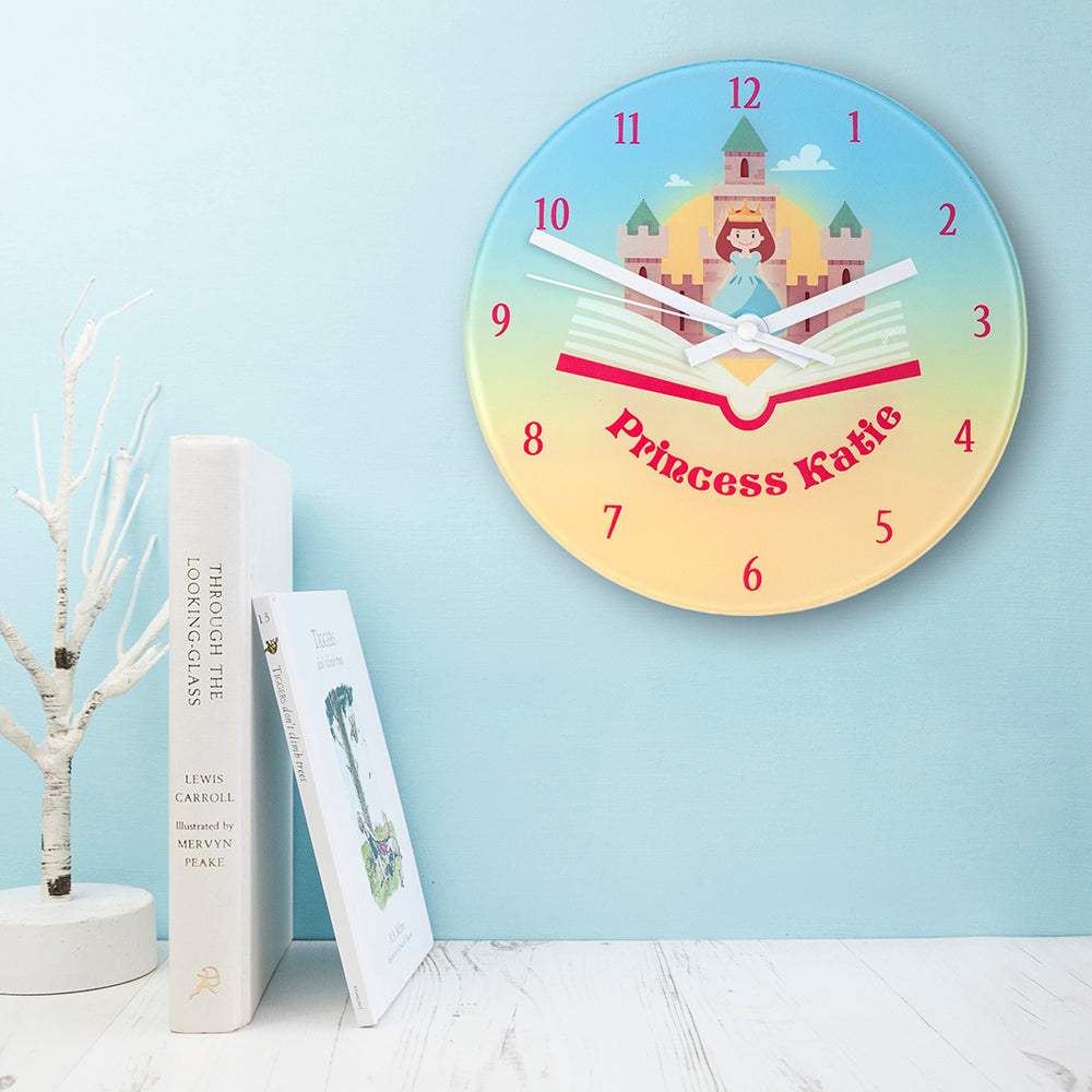 Storybook Princess Personalised Wall Clock - treat-republic