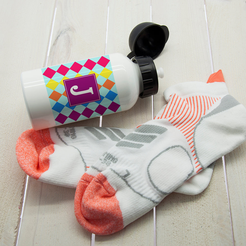 Girls Mosaic Tiled Personalised Water Bottle - treat-republic