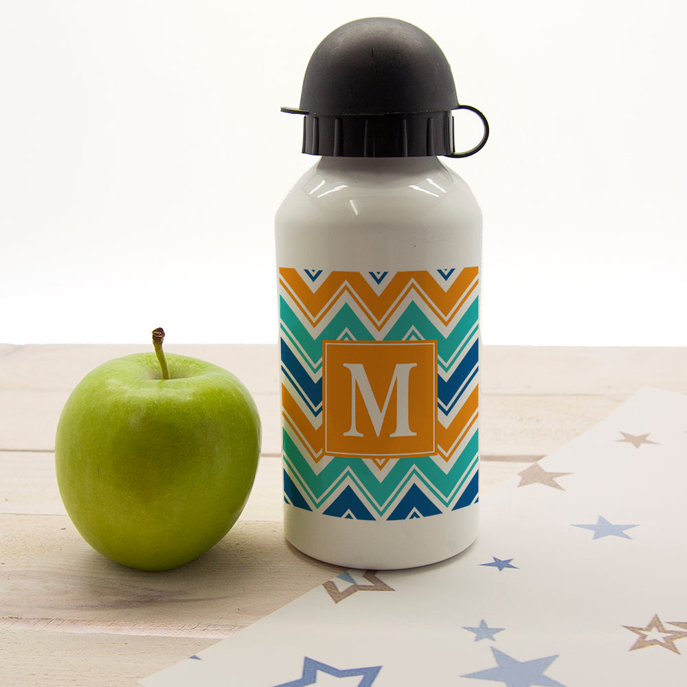 Vibrant Zig Zagged Personalised Water Bottle - treat-republic