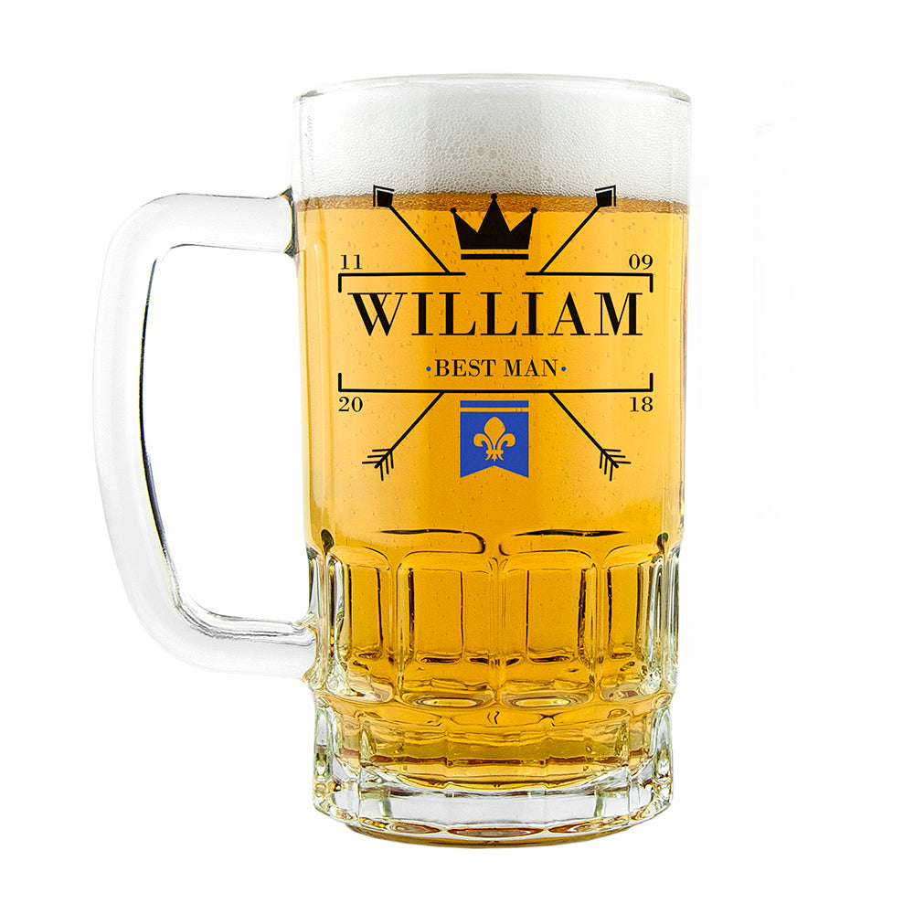 Royal Emblem Wedding Tankard - treat-republic