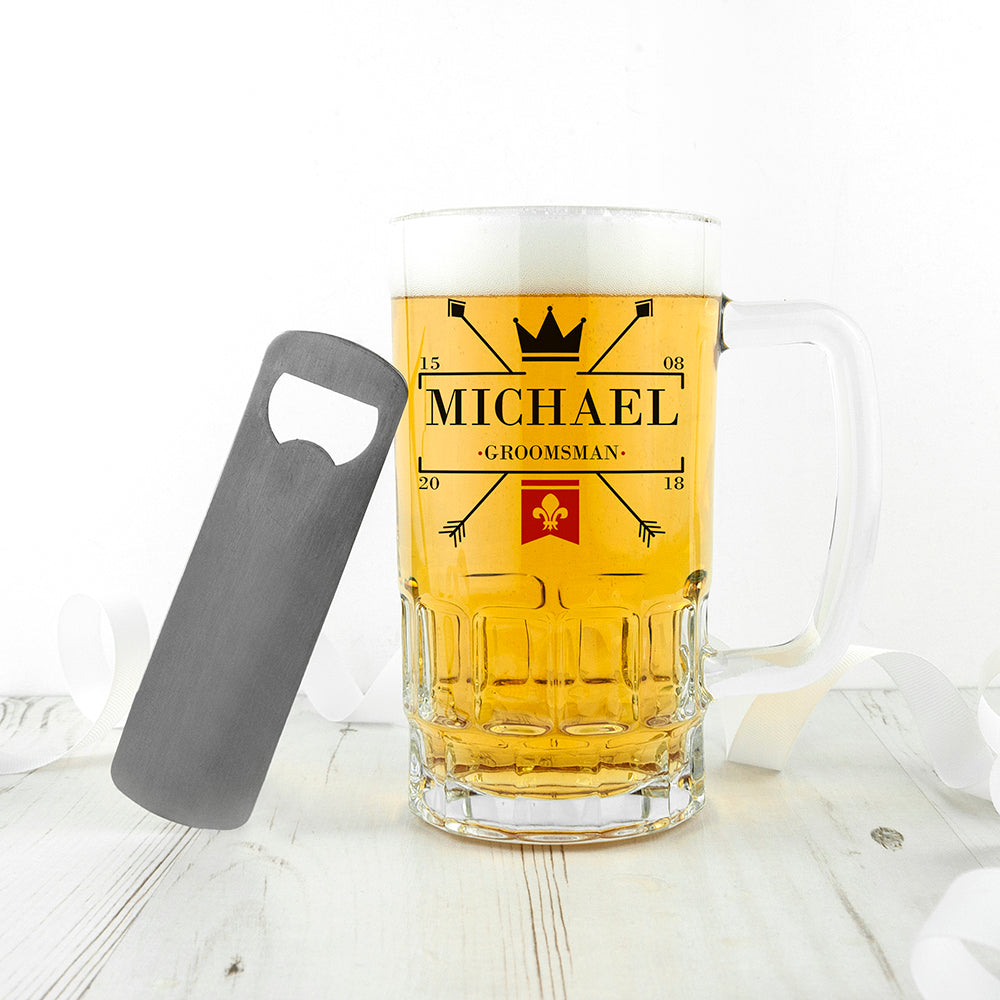 Royal Emblem Wedding Tankard - treat-republic