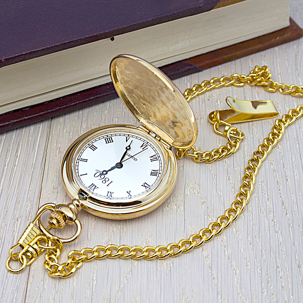 Personalised Groomsman Emblem Pocket Watch - treat-republic