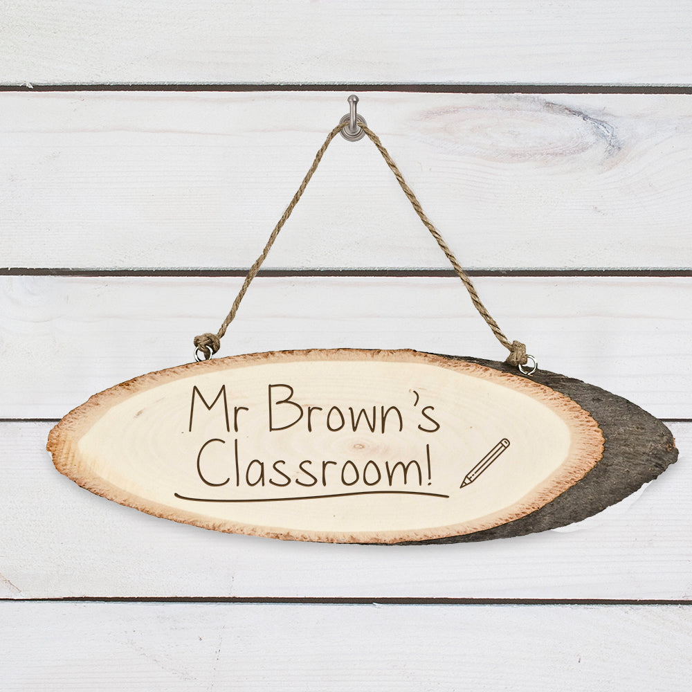 Personalised Teacher's Classroom Wooden Sign - treat-republic
