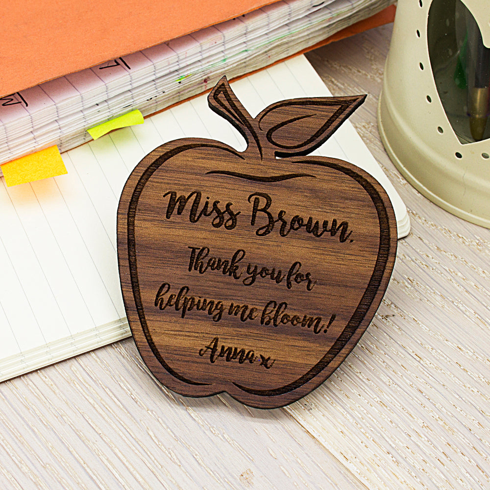 Personalised Teacher's Apple Shaped Fridge Magnet - treat-republic