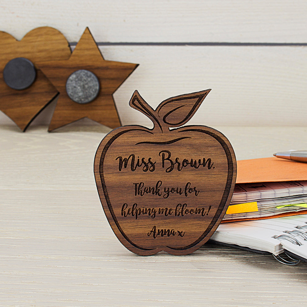 Personalised Teacher's Apple Shaped Fridge Magnet - treat-republic
