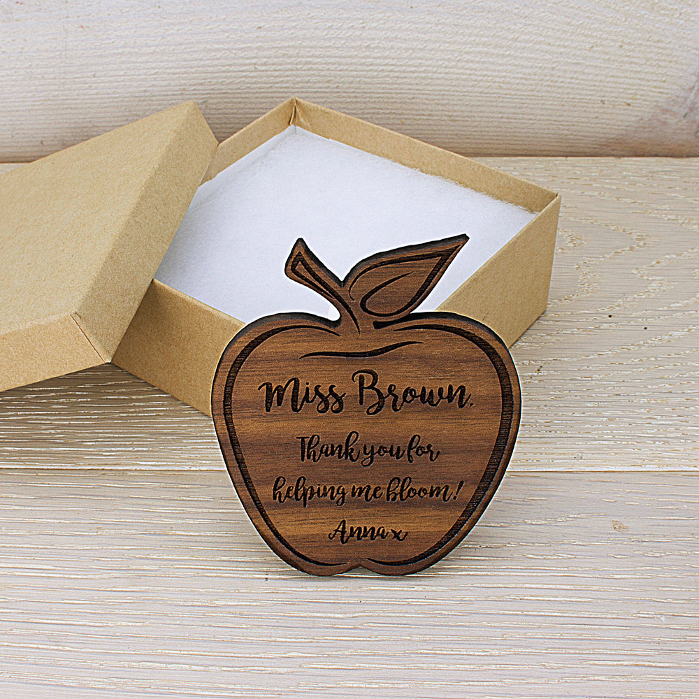 Personalised Teacher's Apple Shaped Fridge Magnet - treat-republic