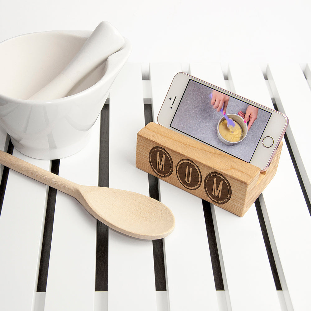 Personalised Welsh Ash Phone Tidy and Stand - treat-republic