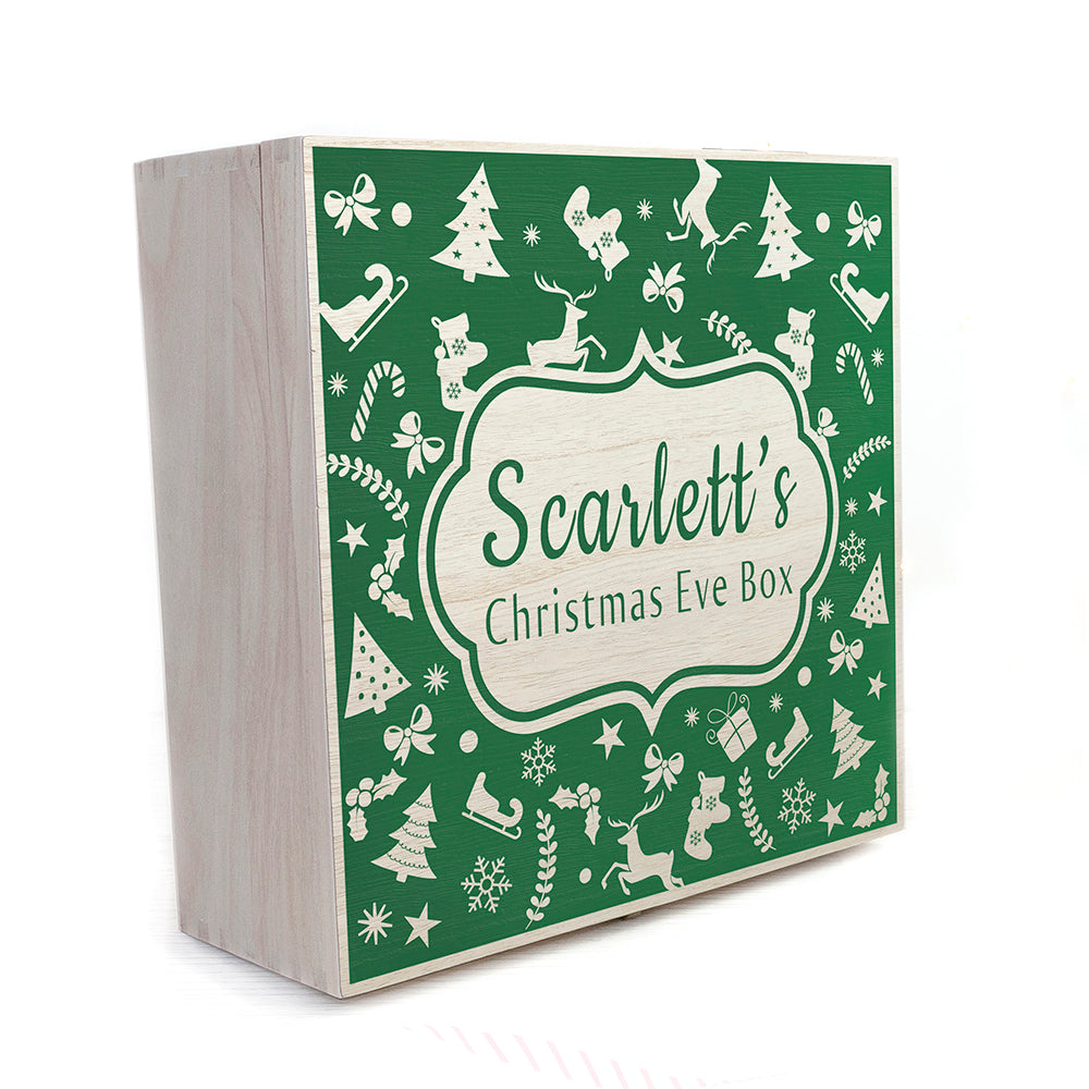 Personalised Christmas Eve Box With Festive Pattern - treat-republic